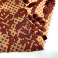 Flor de impressão xadrez tecido queimar tela de veludo